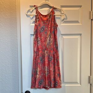 Floral Sleeveless Dress - Red